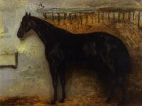 Gericault, Theodore - Black Horse in a Stable